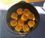Dutch Oven Cheese Bombs, Yum!